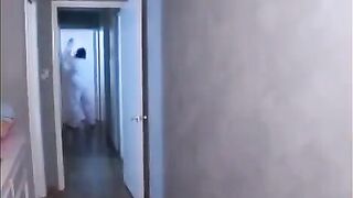 The monster pushed his huge cock in the mouth of an Asian