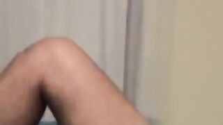 The guy masturbates his dick with his hand watching gay porn
