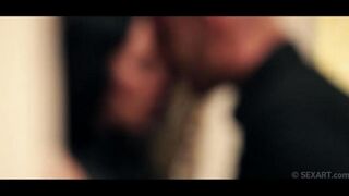 A man completely satisfied the appetites of a sultry brunette Gina Devine