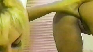 The hot beauties play with their pussy in the shower using toys