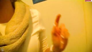 Girl sucks a stranger's cock in the toilet