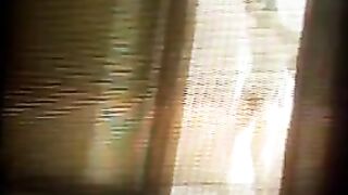 A hidden camera secretly filmed a girl in the gym, capturing her in sensitive moments