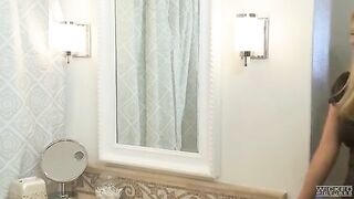 A husband can also be a professional in fucking his wife in the bathroom