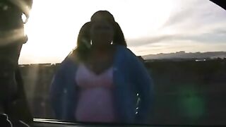 A fat woman with big tits jumps on the guy’s dick