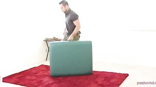 A masseur fucks his client on the massage table