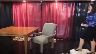 A woman seduces her neighbor while her husband is out of the house