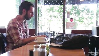 Guy picked up an Asian girl in the cafe and fucked her hard