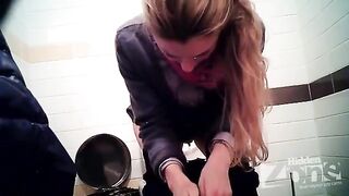 A hidden camera in the toilet of a store has been set up