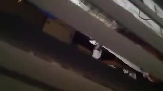Shooting with a hidden camera, he heard his neighbors having sex
