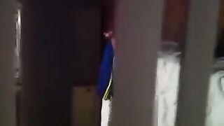 Shooting with a hidden camera, he heard his neighbors having sex
