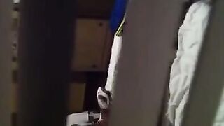 Shooting with a hidden camera, he heard his neighbors having sex