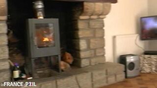 French girl enjoys sex with a guy while using condoms and stockings