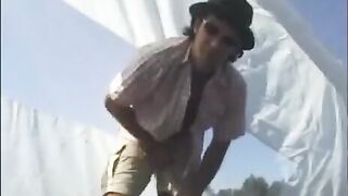 Short journey into nature ends up in a hot outdoor sex session