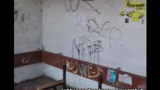 A girl is not shy to do blowjob in public places