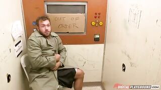 Guy cums inside the tight ass of sexy brunette Eva Lovodi