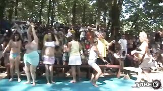Fun in the forest with a young girl is just great