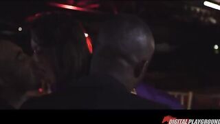 Brunette beauty Brunetochka takes on two black men at once in a steamy threesome