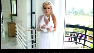 The bride had to paint a witness, so she immediately pulled him to the bed