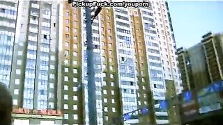 Guy arranged a blonde hooker and fucked her on the street