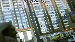 Guy arranged a blonde hooker and fucked her on the street