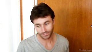 The guy went to visit his neighbor and they engaged in passionate sex
