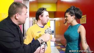 A crowd of guys fucked the girl in anal, a wild scene unfolded