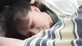 Sexual family engages in an orgy on the bed