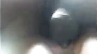 Black pussy overflows with cum, moisture flying everywhere