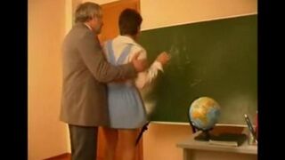 Old teacher fucks student in passionate encounter