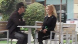 A blonde girl was picked up directly in the car and fucked