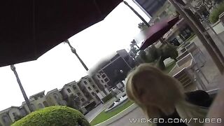 A blonde girl was picked up directly in the car and fucked