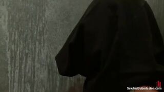 The pretty girl has a hard time with a cock in her mouth