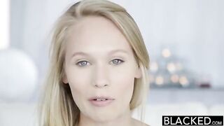 The Negro almost tore the holes of a white girl with her passion