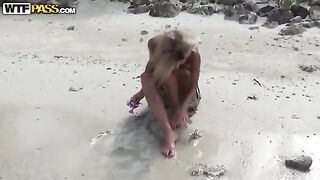 A couple enjoys private sex on the Russian beach, captured in stunning detail