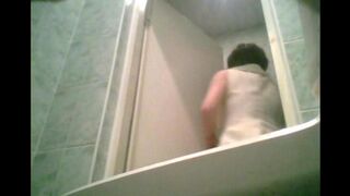A hidden camera in the toilet caught a graduate peeing, wow!