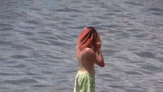 A little nude rest on the beautiful coast of Crimea