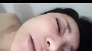A mature Japanese guy plays with his cock and gives a blowjob