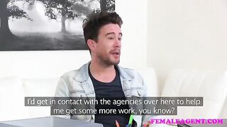 A couple enjoy each other with passionate sex on the couch