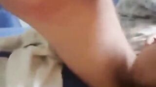 A cute Russian girl with fire hair fucks passionately
