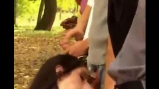 Four girls have been raped and fucked in all holes on the street