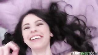 A hot amateur has sex with her young boyfriend on camera