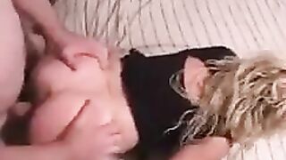 The man roughly fucked a point of his wife at home