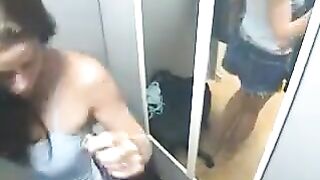 A guy shooting his naked sister with a hidden camera in her room
