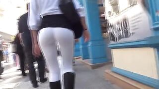 The camera follows the juicy Argentine ass in a steamy bathroom scene