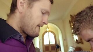 Two guys fucked the cute baby’s ass hole hard