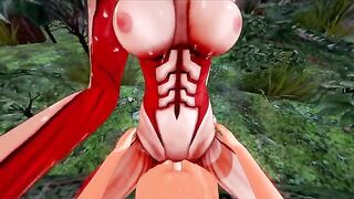 Annie Titan gets her pussy railed in an anime porno