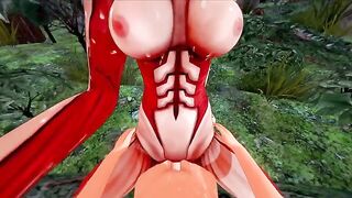 Annie Titan gets her pussy railed in an anime porno