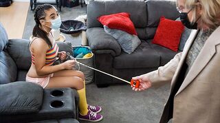 Adorable princess Zeroella Skies pleases the old man with her tight little holes in every position