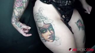 Inked slut Payton Preslee gets her pussy filled with cum