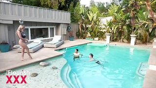 Ricky Spanish and Blake Blossom in outdoor action with Flourish University flair